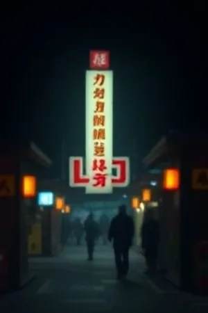 胶片迷宫剧照：堆叠的胶片盘与暗红色光晕